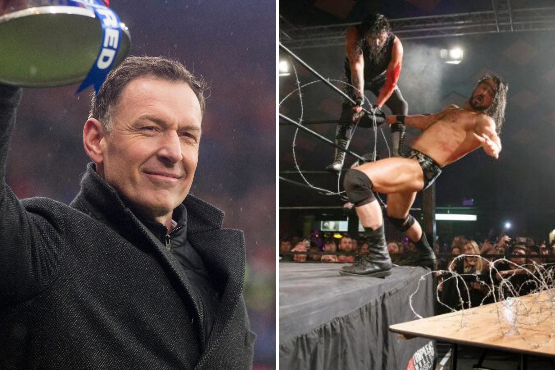 Celtic hero Chris Sutton hits WWE superstar Drew McIntyre with Rangers jibe after WrestleMania victory