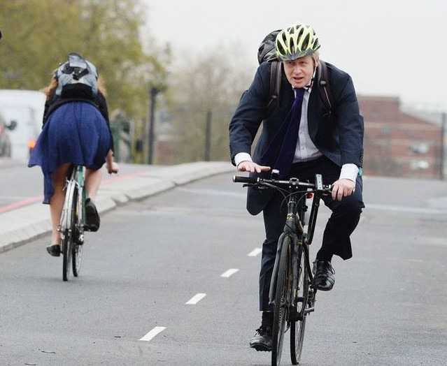 boris johnson on bike