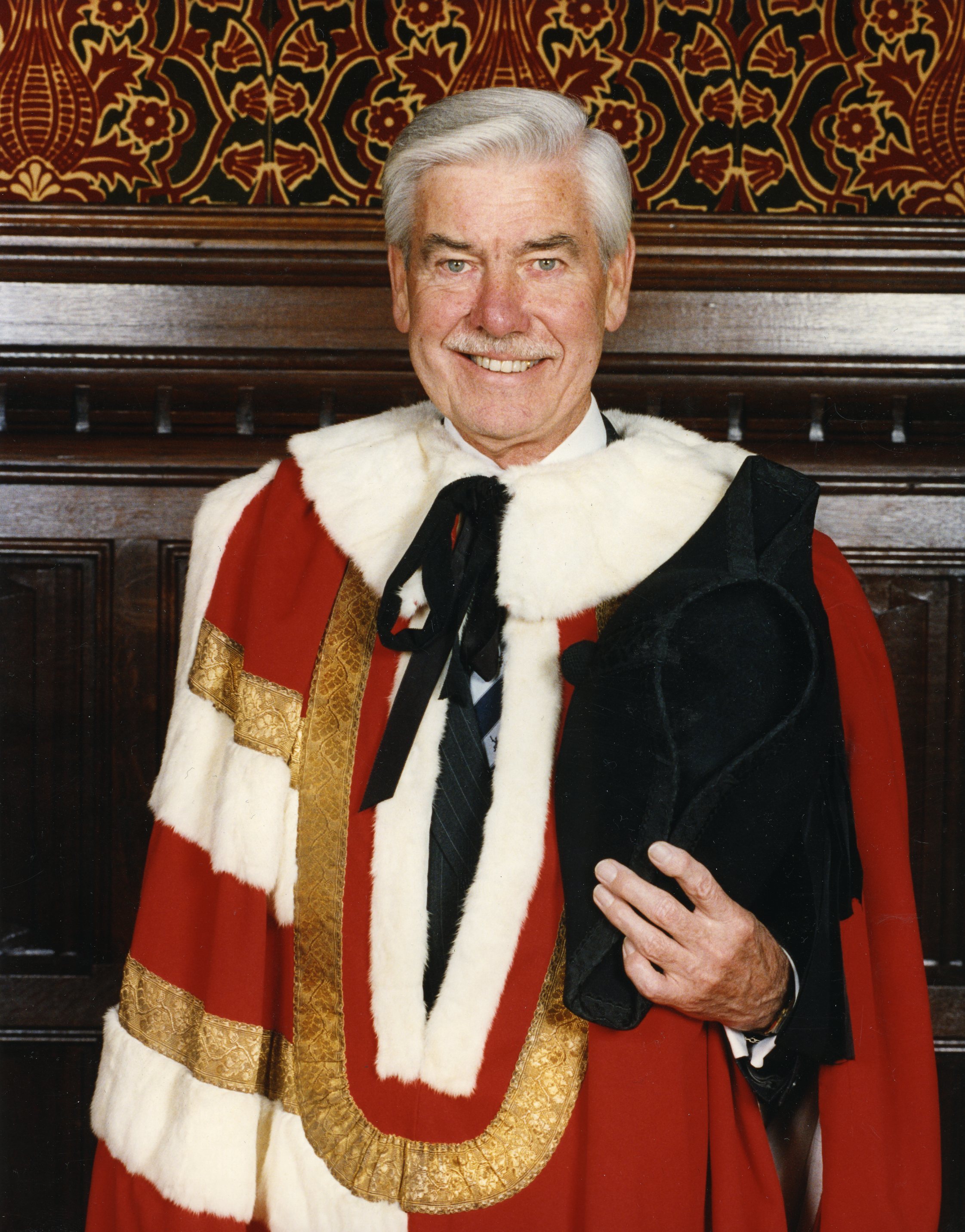 Lord Macfarlane of Bearsden being sworn in as a Baron in the House of Lords.