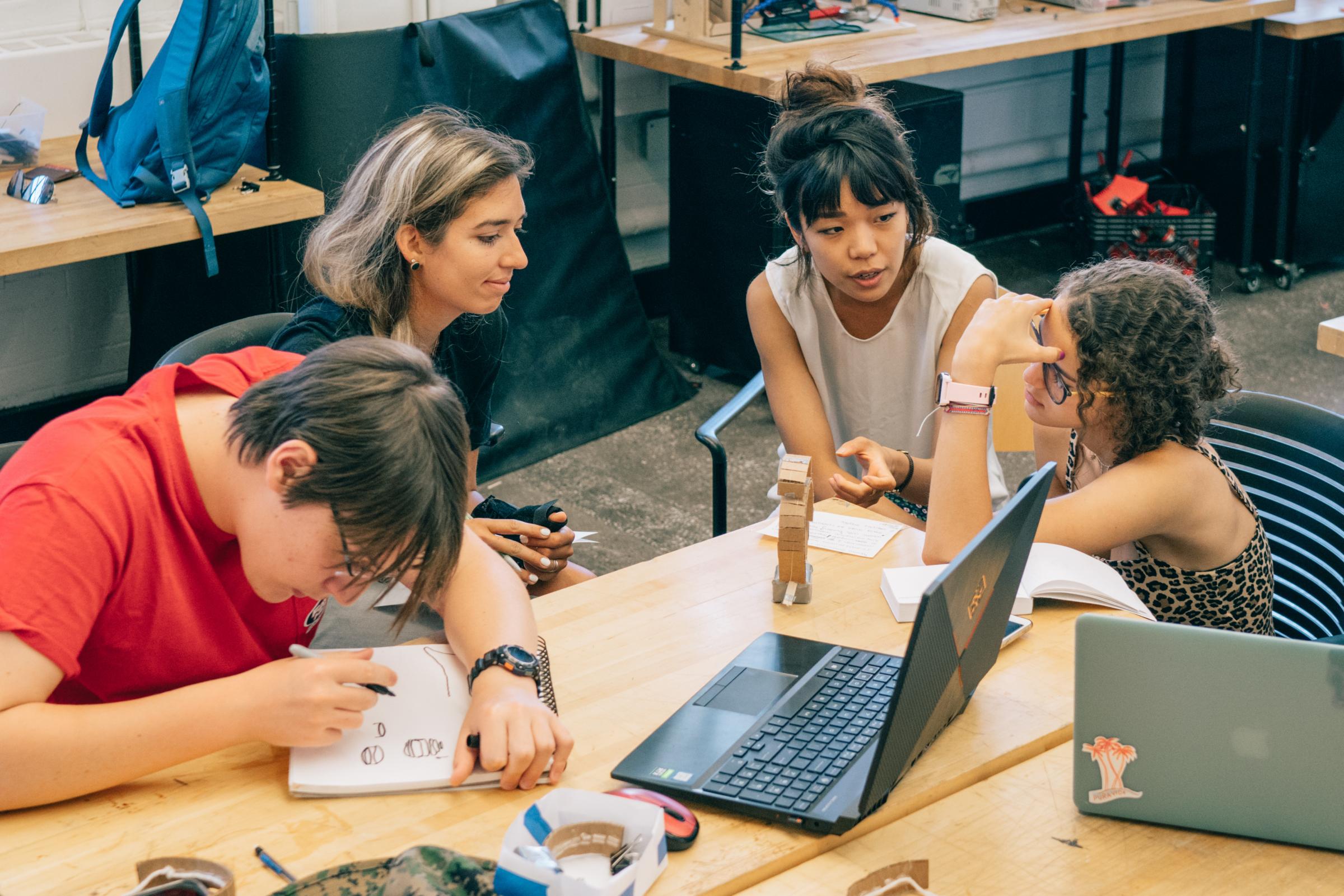 Students working on the NuVu programme