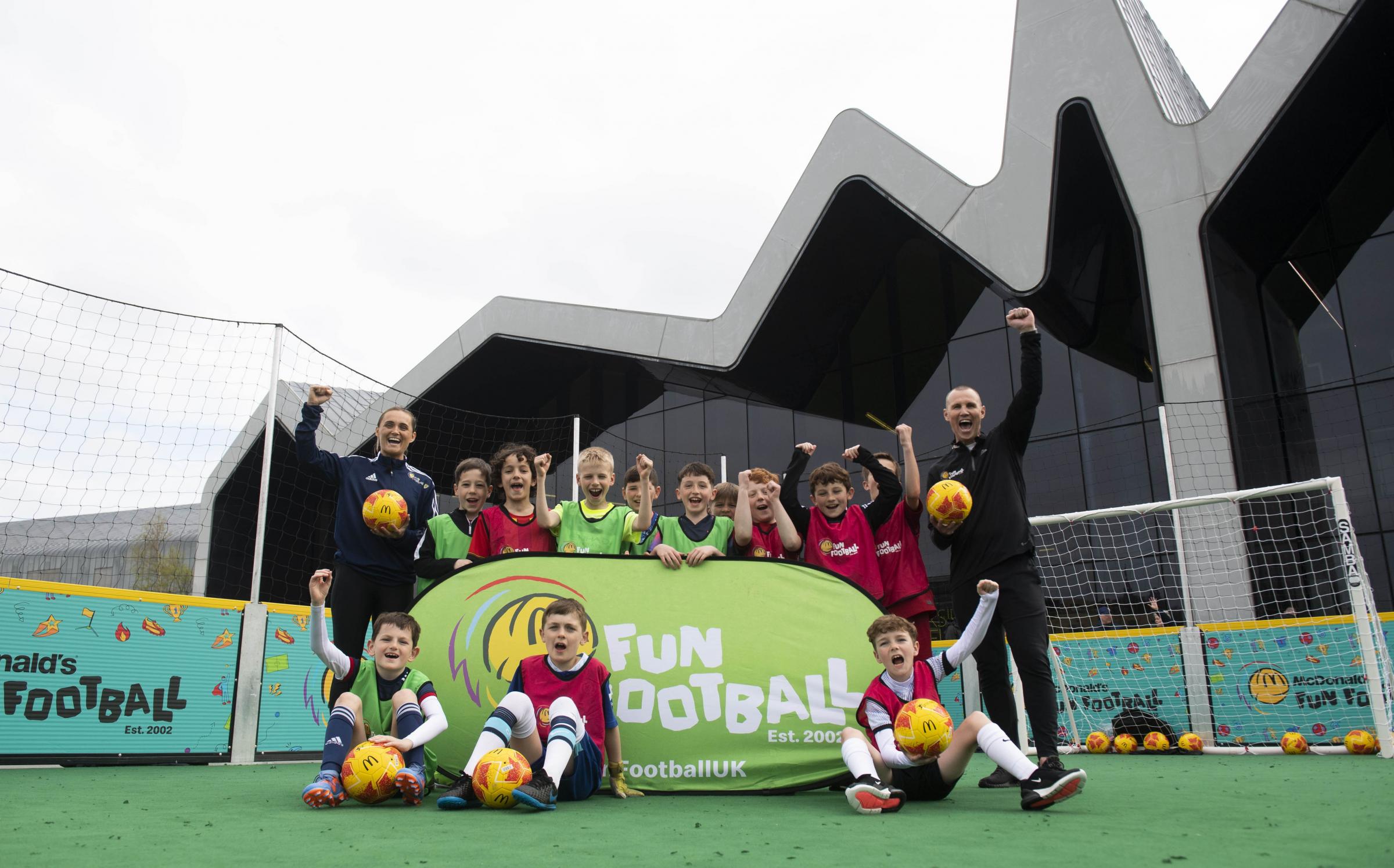 Samantha Kerr joined children for a McDonald’s Fun Football session at The Riverside Museum, Glasgow. McDonald’s provides free fun football coaching for 5–11-year-olds across the UK.