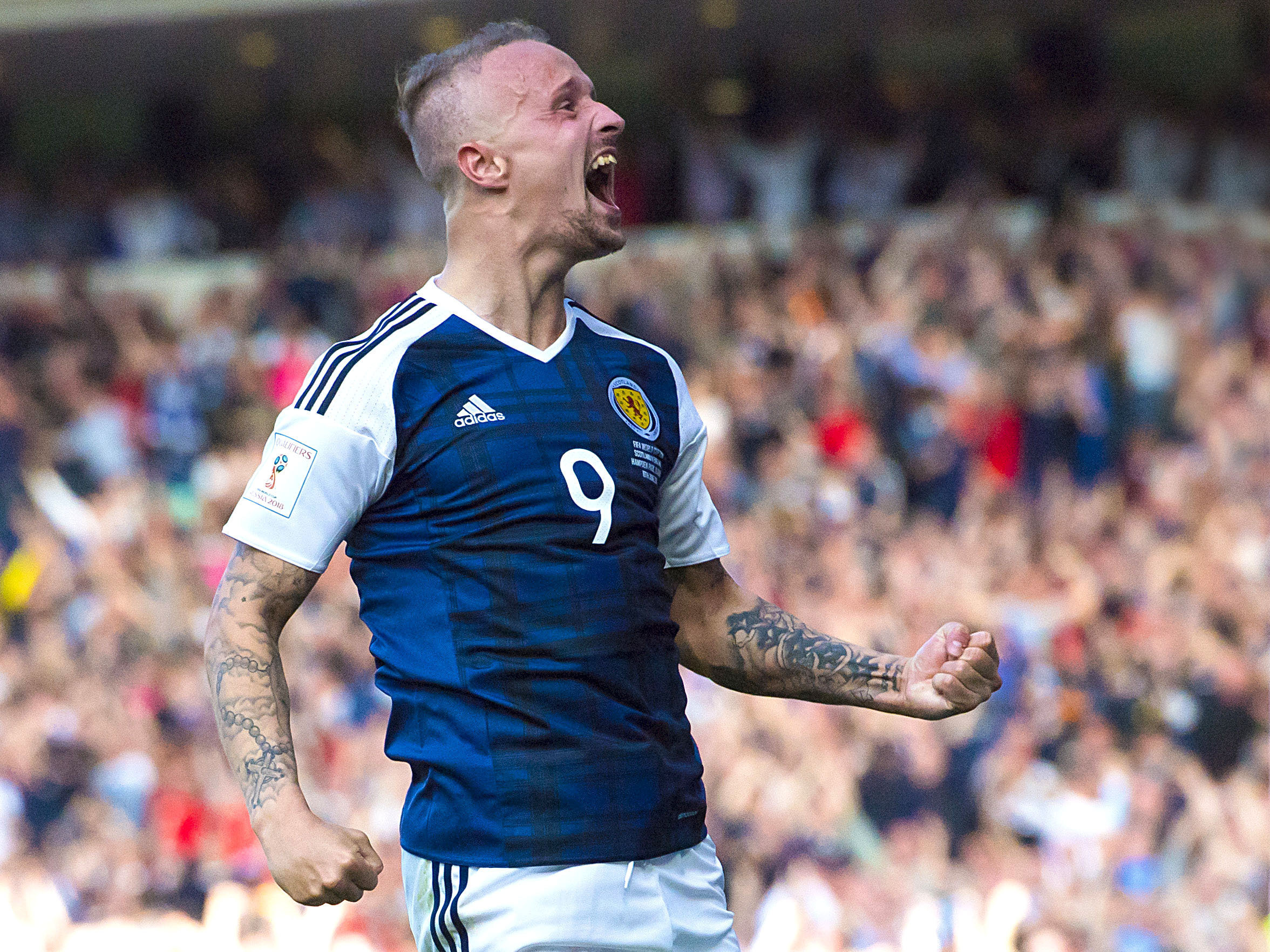 Celtic’s Leigh Griffiths has a huge fan in the king of all Scotland strikers – Denis Law