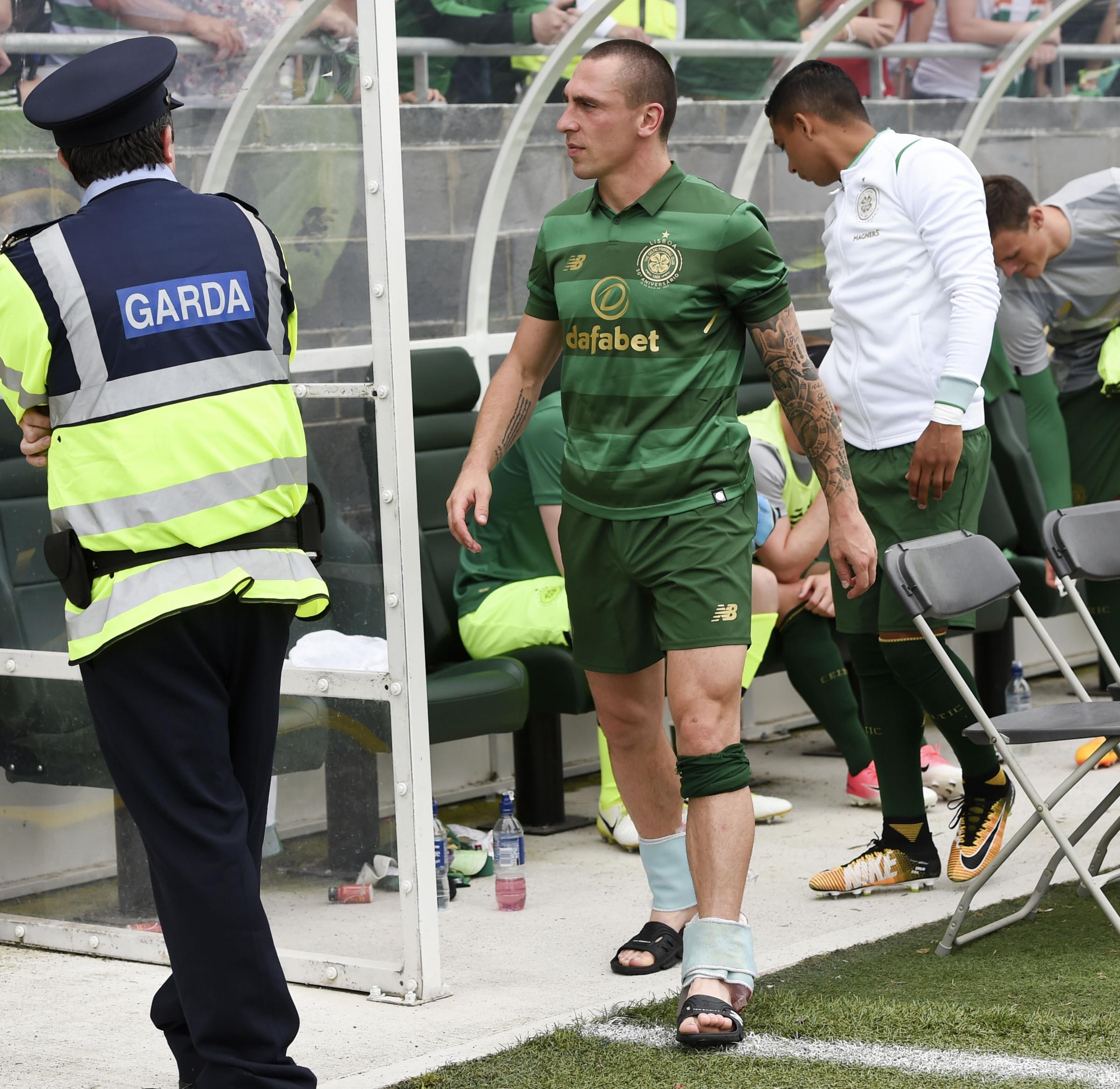 Brendan Rodgers plays down Scott Brown injury fears as Celtic stroll it in Dublin