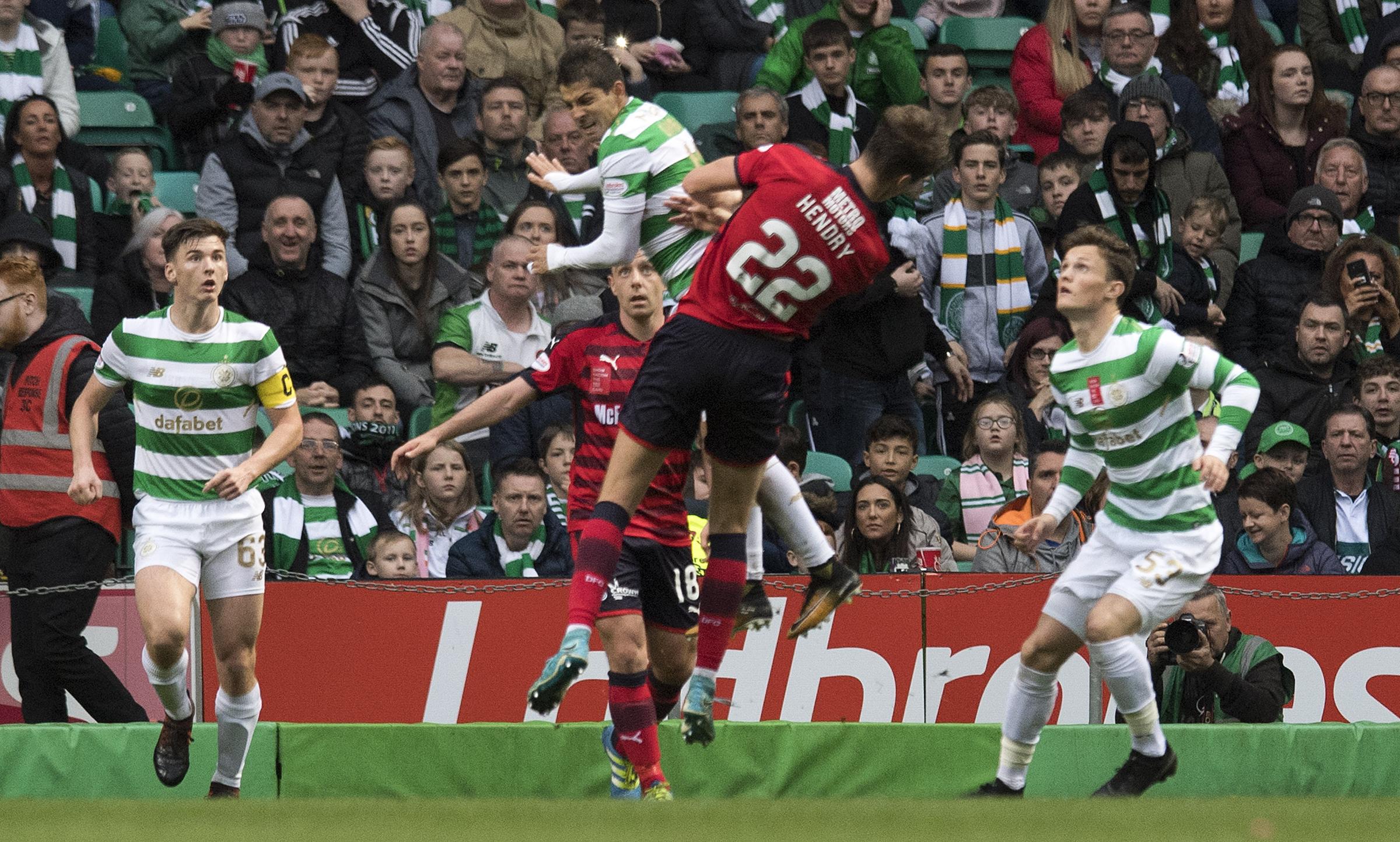 Dundee manager Neil McCann fumes about no penalty at Celtic Park