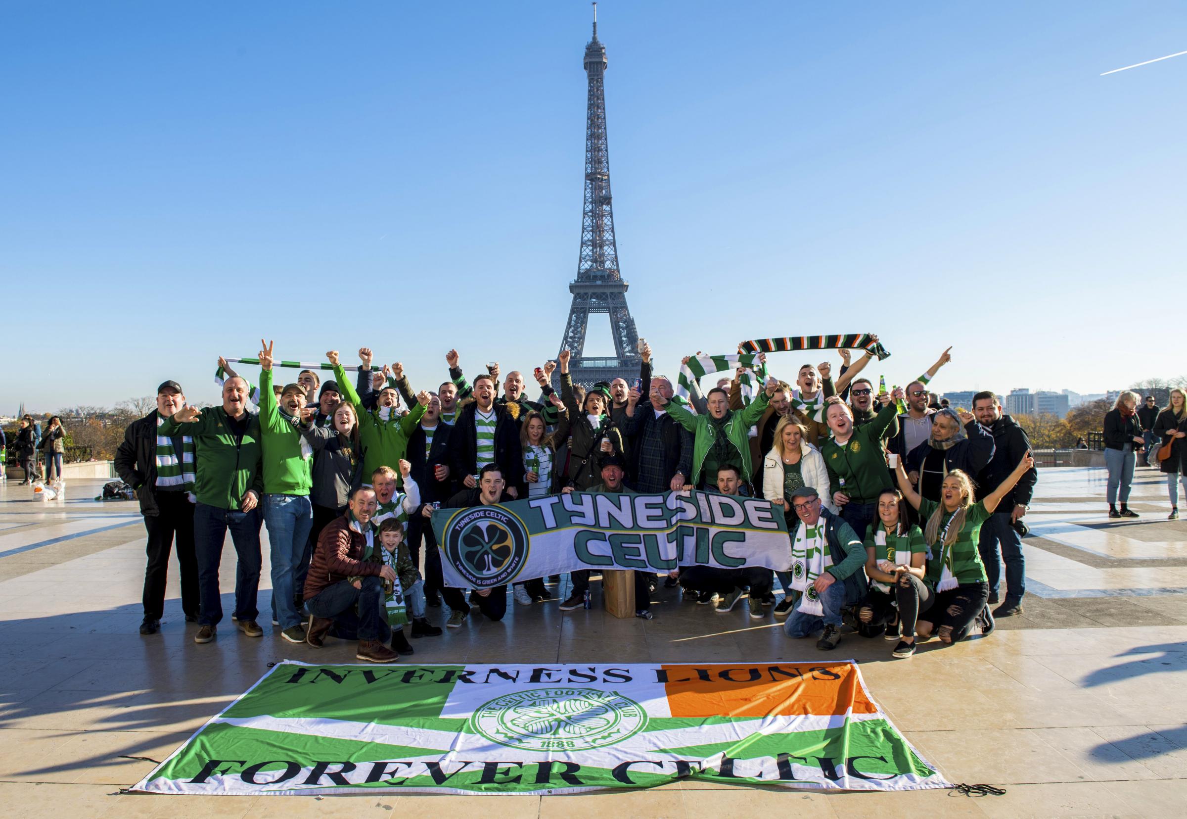 In pictures: Celtic fans flock to Paris landmarks ahead of Champions League clash with PSG