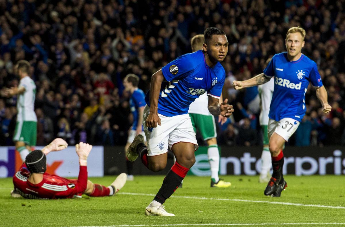 Rangers 3 Rapid Vienna 1 Alfredo Morelos Double Helps Send Steven