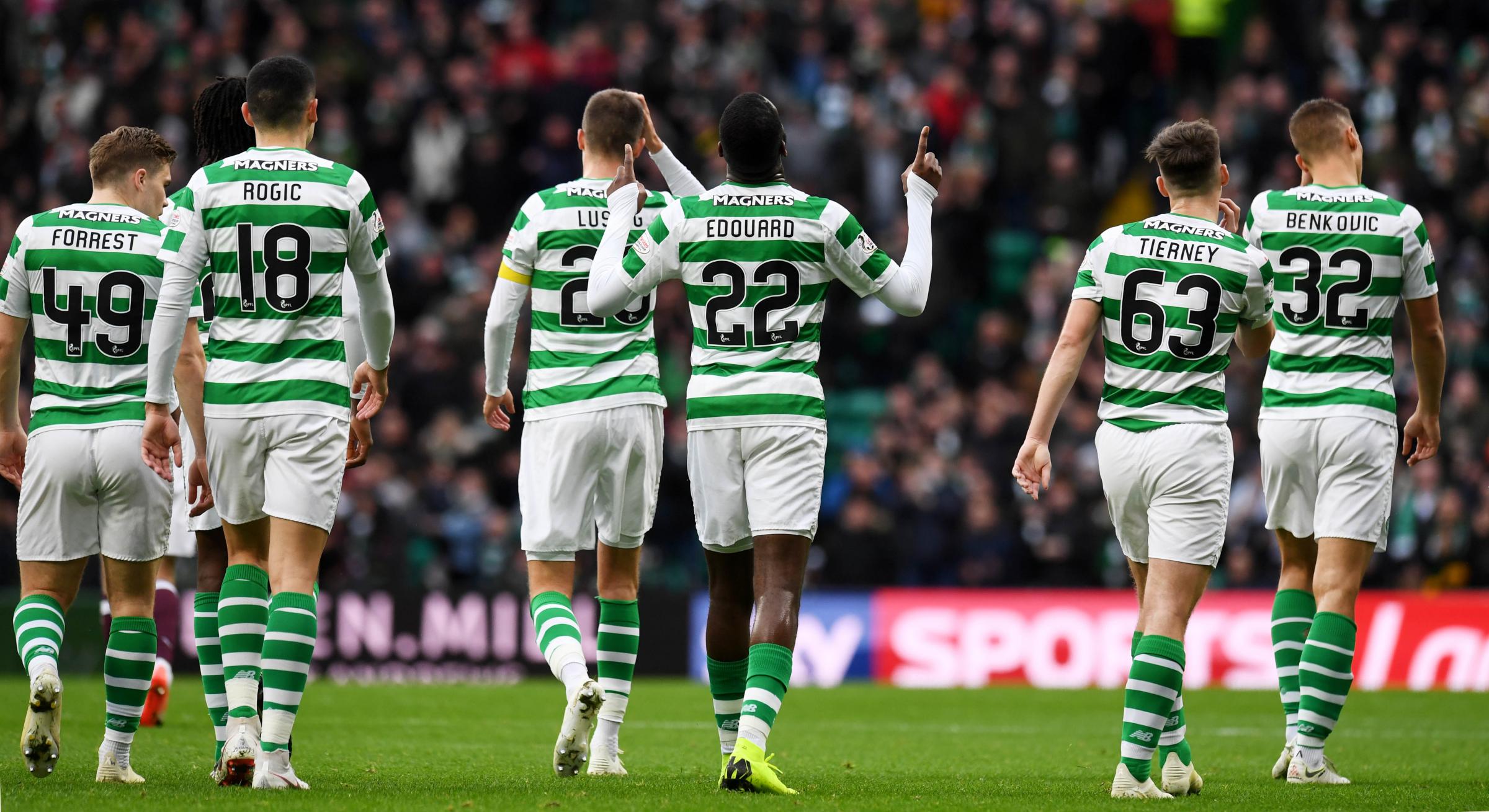 Celtic 5 Hearts 0: Odsonne Edouard at the double as champions pull to within a point of Premiership leaders