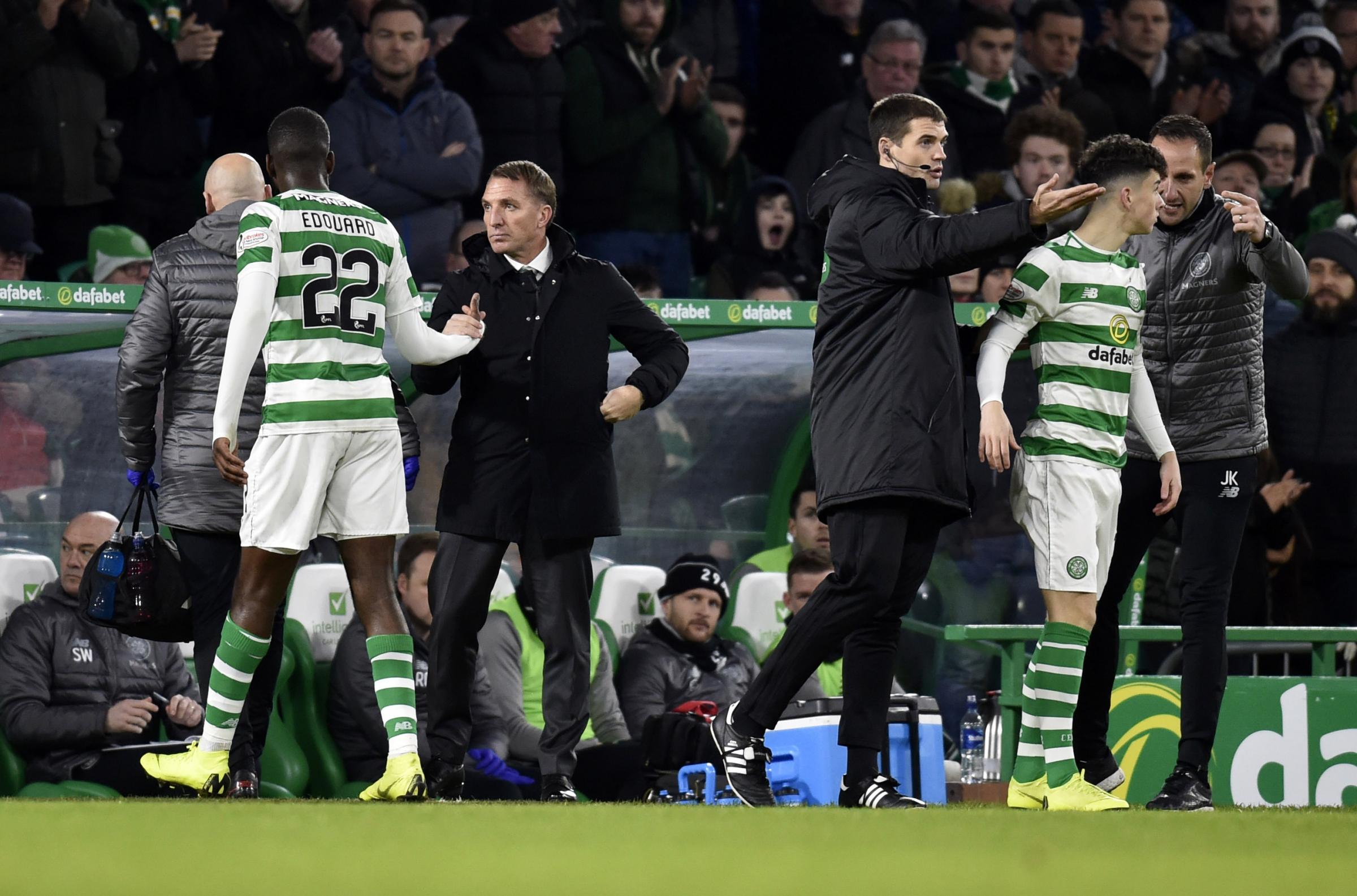 Brendan Rodgers faces a sweat over the fitness of Celtic’s only available striker Odsonne Edouard