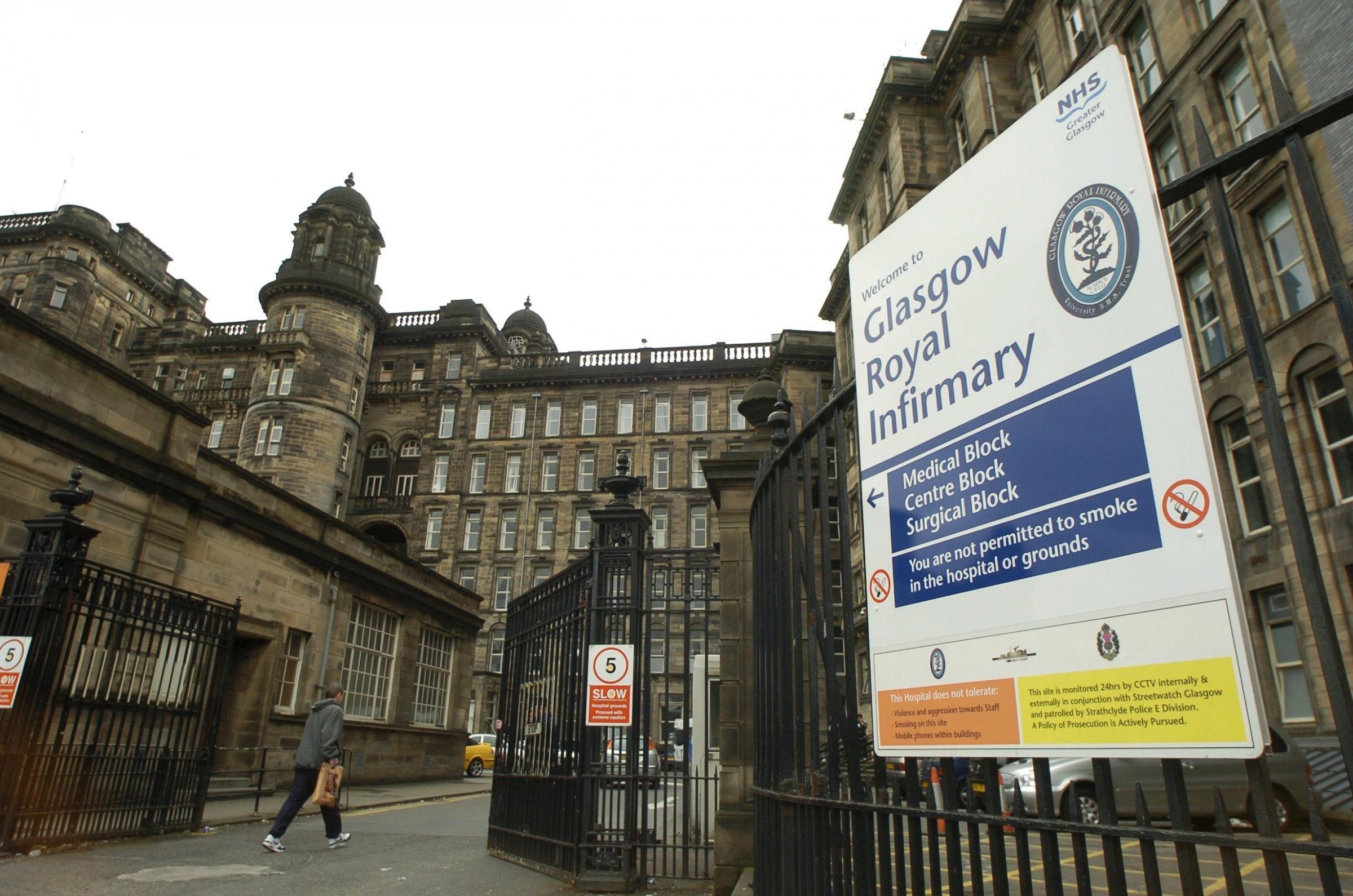 Mark Gillan was taken to Glasgow Royal Infirmary 